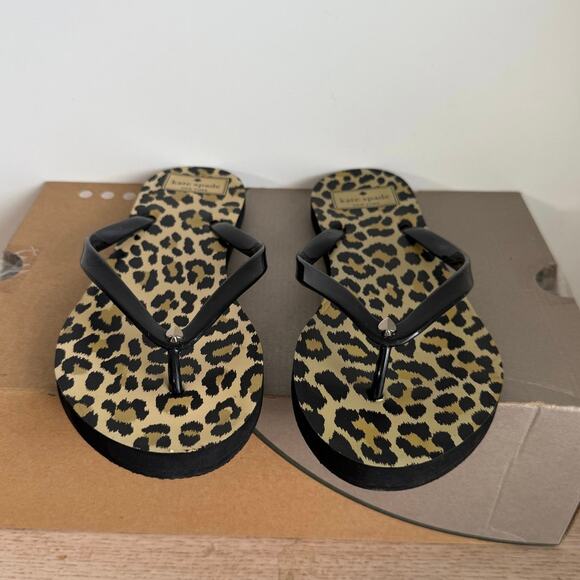 Kate Spade New York Nova Leopard Print Flip Flops- SZ W 9 - Picture 10 of 11